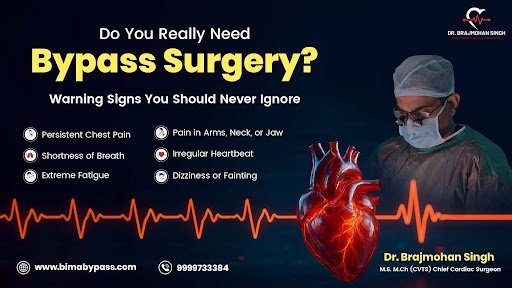 Heart health is something most people take for granted until it starts sending warning signals. A sudden chest discomfort, unusual fatigue, or breathlessness may seem minor at first. But in many cases, these symptoms are your body’s way of alerting you to a serious underlying issue. One such condition is blocked coronary arteries, which may eventually require bypass surgery. But how do you know if you really need it? Understanding the warning signs early can make all the difference between timely treatment and a life-threatening emergency. What Is Bypass Surgery? Bypass surgery, also known as coronary artery bypass grafting (CABG), is a procedure that improves blood flow to the heart. It is usually recommended when the arteries supplying blood to the heart become narrowed or blocked due to plaque buildup. Instead of removing the blockage, the surgeon creates a new pathway for blood to flow using a healthy blood vessel from another part of the body. Experienced cardiac specialists like Dr. Brajmohan Singh focus on evaluating whether surgery is truly necessary or if the condition can be managed through medication and lifestyle changes. When Do You Really Need Bypass Surgery? Not every heart problem requires surgery. In many cases, lifestyle changes, medication, or less invasive procedures like angioplasty can help. However, bypass surgery becomes necessary when: Multiple arteries are severely blocked Blood flow to the heart is critically reduced Other treatments have failed There is a high risk of heart attack Proper diagnosis is essential. A detailed evaluation by an expert such as Dr. Brajmohan Singh helps determine the best course of action. Warning Signs You Should Never Ignore Your body often gives signals before a major heart event. Ignoring these signs can be dangerous. 1. Persistent Chest Pain Chest pain or discomfort, especially during physical activity or stress, is one of the most common symptoms of heart disease. It may feel like pressure, tightness, or burning. If this pain occurs frequently, it should never be ignored. 2. Shortness of Breath Difficulty breathing, even during simple activities like walking or climbing stairs, can indicate reduced blood flow to the heart. This is often a sign that your heart is struggling to function efficiently. 3. Extreme Fatigue Feeling unusually tired without a clear reason can be an early warning sign. When the heart is not pumping effectively, your body does not receive enough oxygen-rich blood. 4. Pain in Arms, Neck, or Jaw Heart-related pain is not always limited to the chest. It can radiate to other parts of the body, including the arms, neck, jaw, or back. 5. Irregular Heartbeat An abnormal or irregular heartbeat can signal underlying heart issues that may require medical attention. 6. Dizziness or Fainting Frequent dizziness or fainting spells may indicate poor blood circulation, which can be linked to heart problems. Why Early Diagnosis Matters One of the biggest mistakes people make is delaying medical consultation. Heart conditions often develop gradually, and early detection can prevent the need for major surgery. Regular check-ups, especially for individuals with risk factors like diabetes, high blood pressure, or a family history of heart disease, are crucial. Consulting a specialist like Dr. Brajmohan Singh ensures that the condition is diagnosed accurately and treated at the right time. Can Bypass Surgery Be Avoided? In some cases, yes. If detected early, heart disease can often be managed through: Healthy diet and lifestyle changes Regular exercise Medication Stress management However, when blockages become severe, surgery may be the safest and most effective option. The key is timely intervention and proper medical guidance. Choosing the Right Specialist When it comes to heart health, experience and expertise are not optional they are essential. A skilled cardiac surgeon does more than just perform a procedure. They carefully evaluate your condition, explain all available treatment options, and help you understand whether bypass surgery is truly necessary or if alternative treatments can be effective. This level of guidance ensures that you make a well-informed decision with confidence. Choosing the right specialist also means choosing someone who prioritizes patient safety, accurate diagnosis, and long-term outcomes over quick decisions. An experienced expert will take the time to assess your medical history, current symptoms, and diagnostic reports before recommending any surgical intervention. Under the guidance of Dr. Brajmohan Singh, patients receive comprehensive cardiac care that focuses not only on treatment but also on prevention and recovery. His approach emphasizes personalized care, advanced techniques, and clear communication, helping patients feel reassured at every step of their journey. Making the right choice in selecting a specialist can have a lasting impact on your health, recovery, and overall quality of life. Final Thoughts Bypass surgery is a major decision, but it can also be life-saving when needed. The most important step is recognizing the warning signs early and seeking professional advice. Ignoring symptoms or delaying treatment can lead to serious complications. If you or your loved ones are experiencing any of the symptoms mentioned above, it is essential to consult a qualified expert. With the right diagnosis and care from specialists like Dr. Brajmohan Singh, you can take control of your heart health and make the best decision for your future.